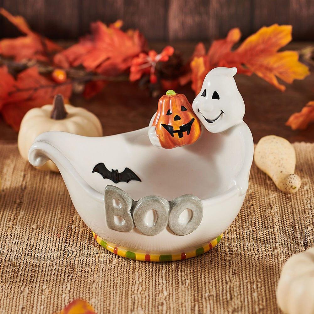 Fitz And Floyd Halloween Boo Ghost Candy Bowl
