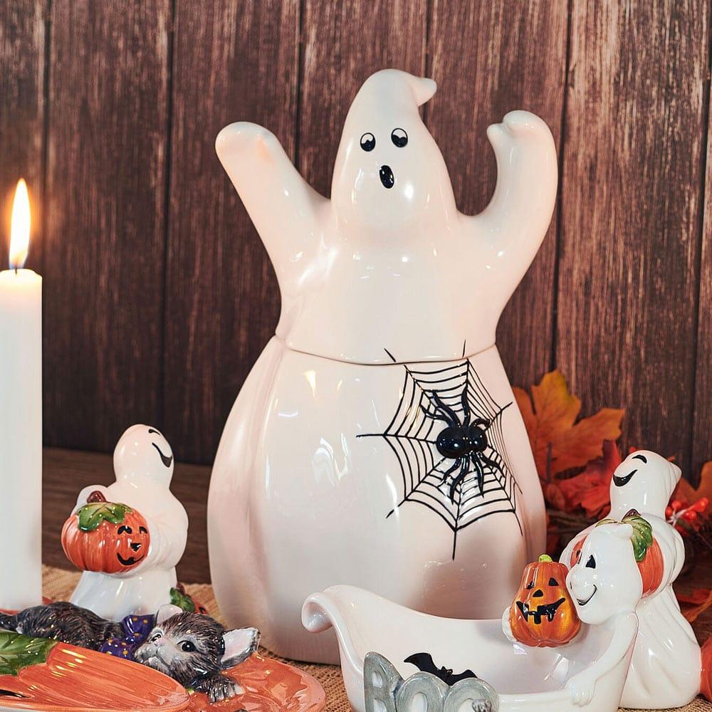 Fitz And Floyd Halloween Hollow Ghost Cookie Jar