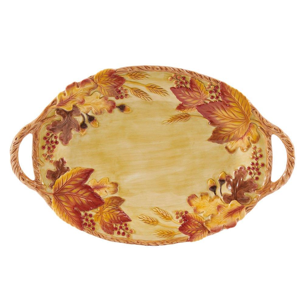 Fitz And Floyd Harvest Handled Serving Platter