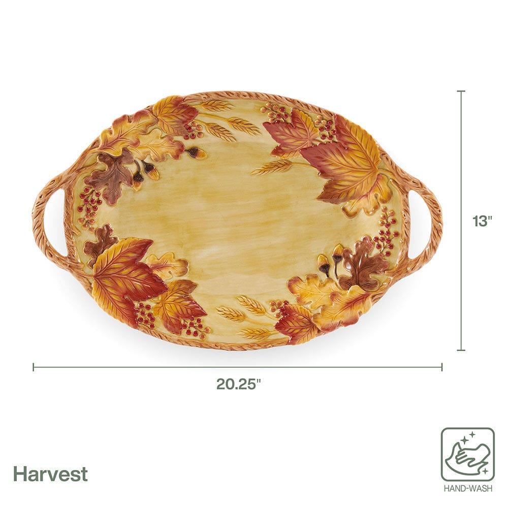 Fitz And Floyd Harvest Handled Serving Platter