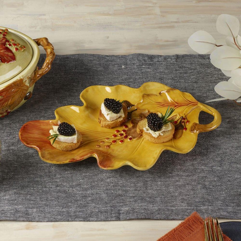 Fitz And Floyd Harvest Leaf Tray
