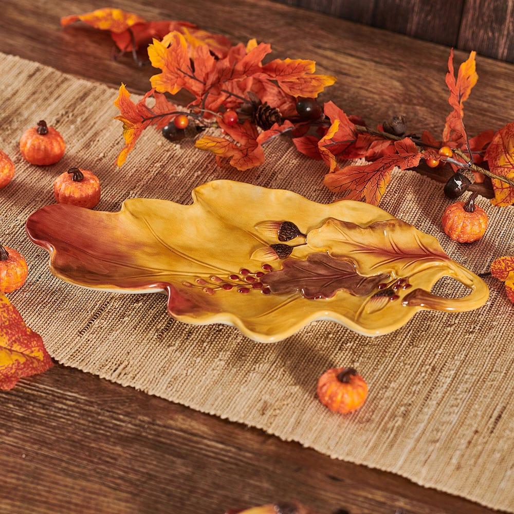 fitz and floyd Harvest Leaf Tray