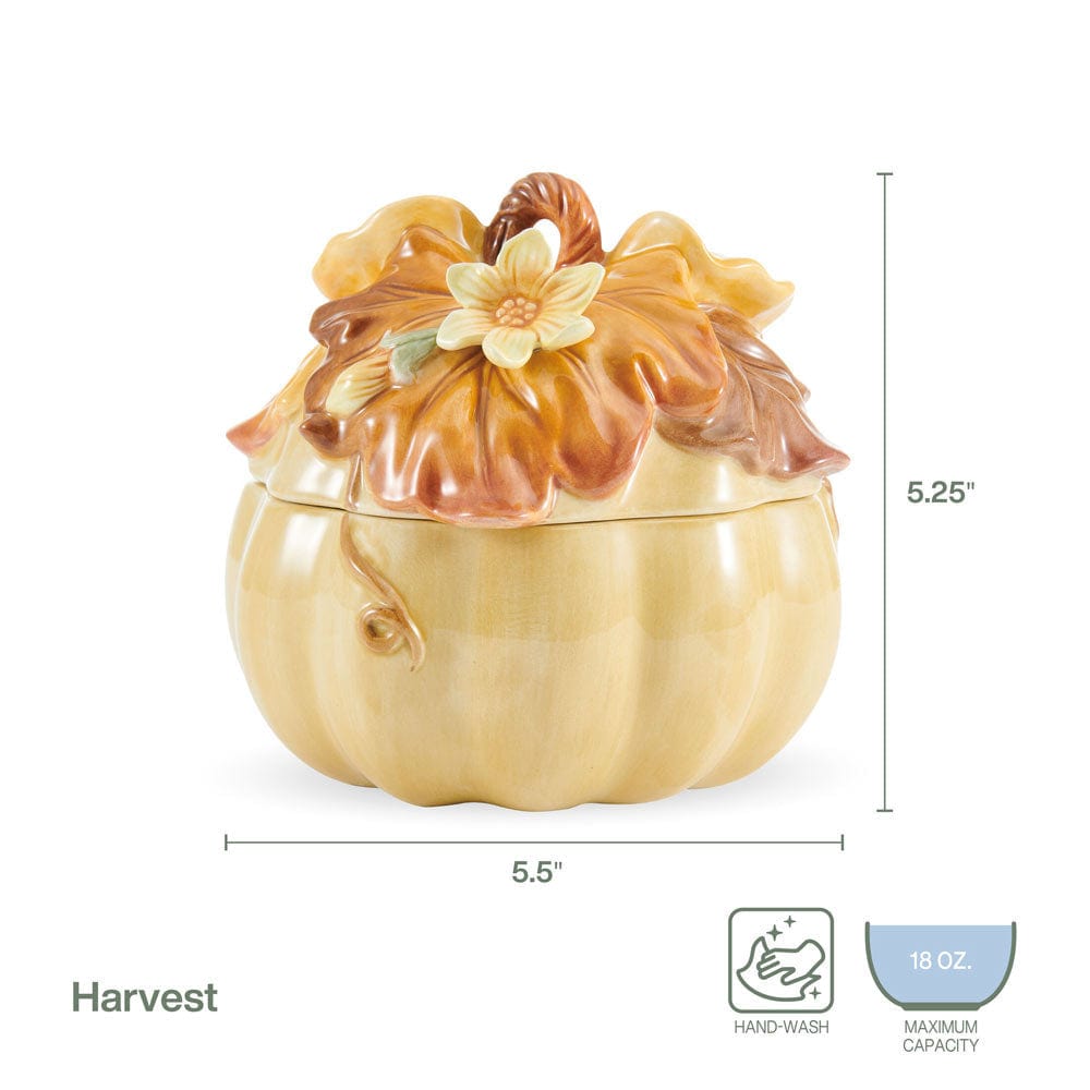 Fitz And Floyd Harvest Pumpkin Soup Bowl With Lid