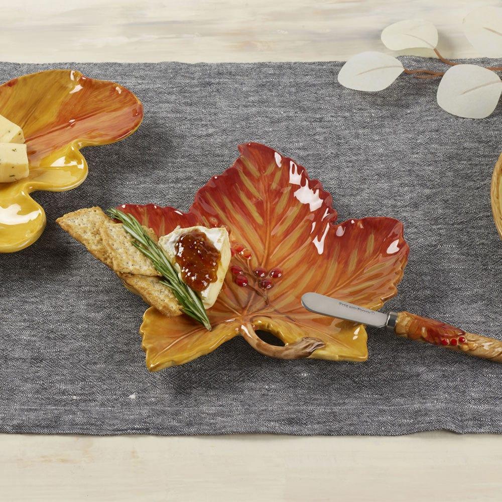 Fitz And Floyd Harvest Snack Plate With Spreader