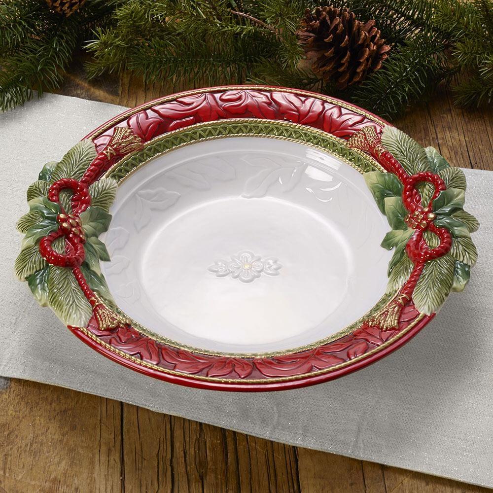 fitz and floyd Holiday Home Large Serve Bowl