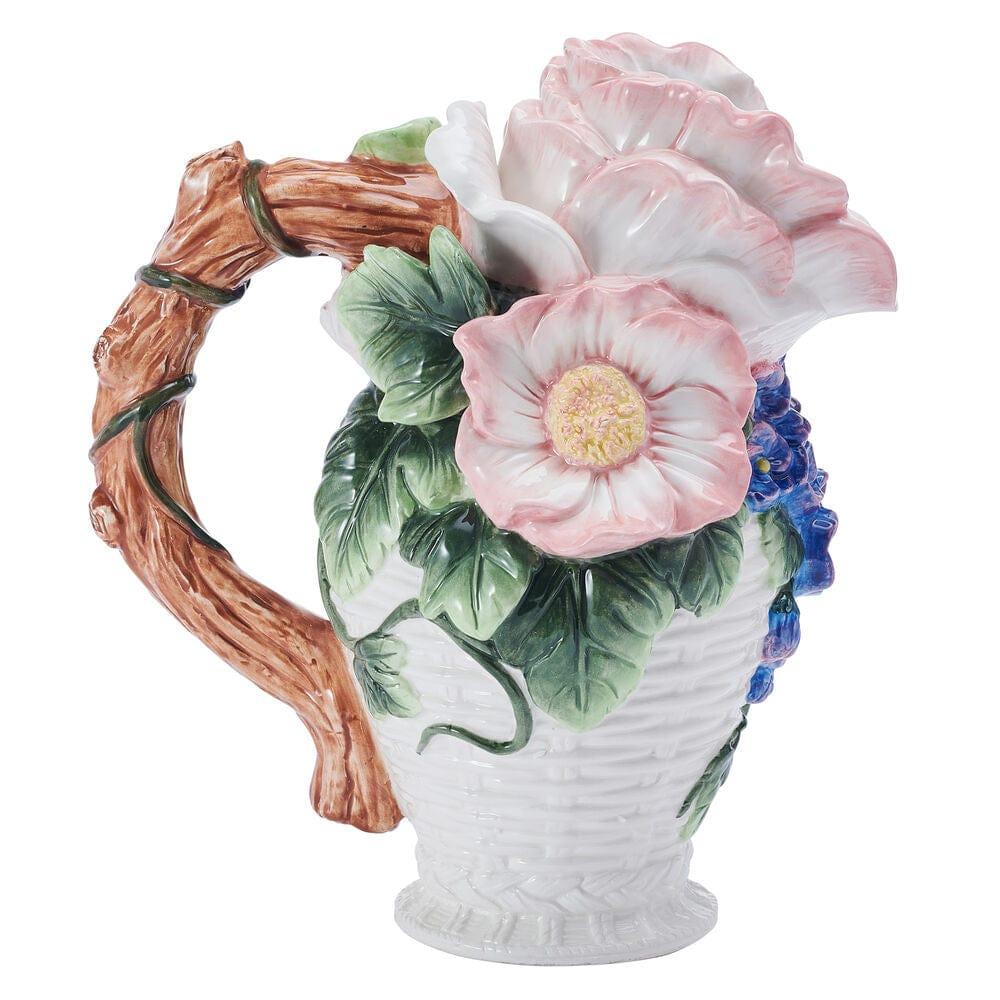 Fitz And Floyd Jardin Bouquet Flower Pitcher Vase