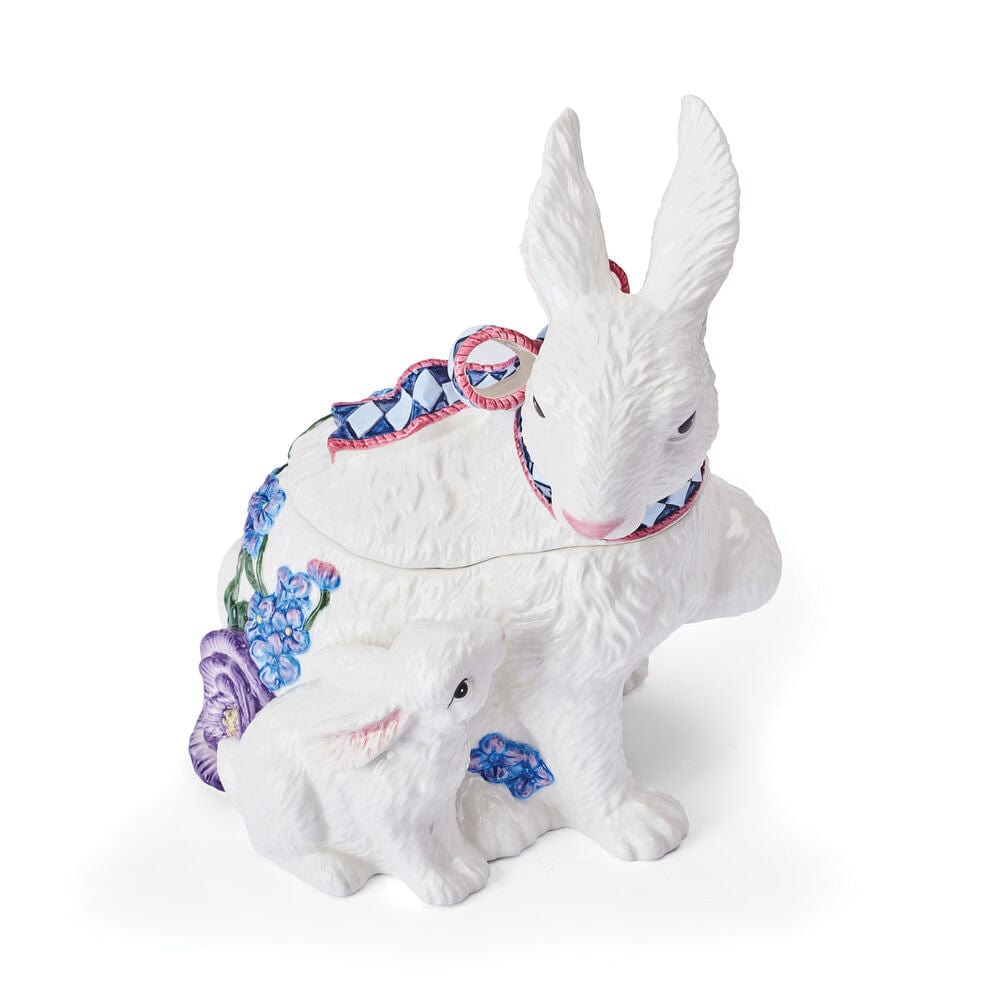 Fitz And Floyd Jardin Rabbit Cookie Jar Figurine