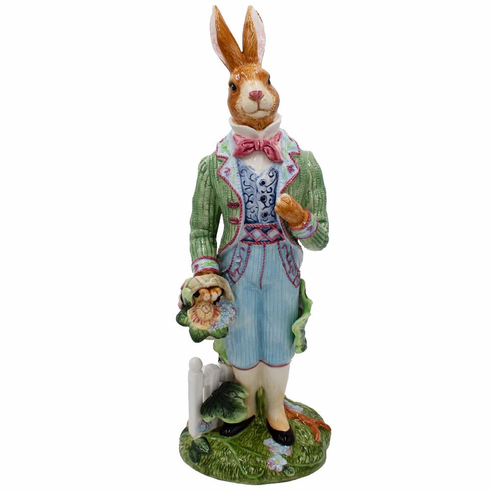 Fitz And Floyd Jardin Rabbit Male Figurine 16 IN