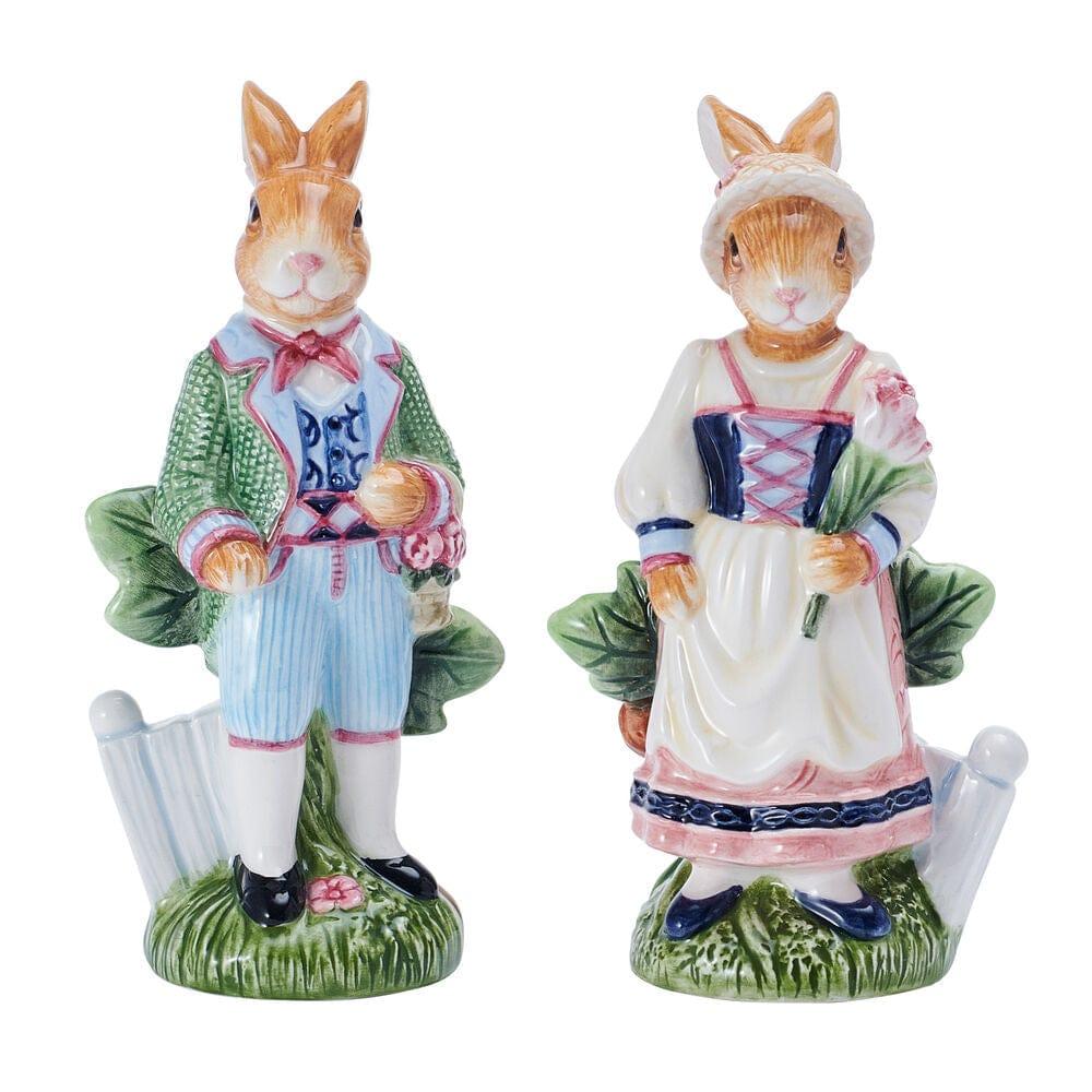 Fitz And Floyd Jardin Rabbit Salt And Pepper Set