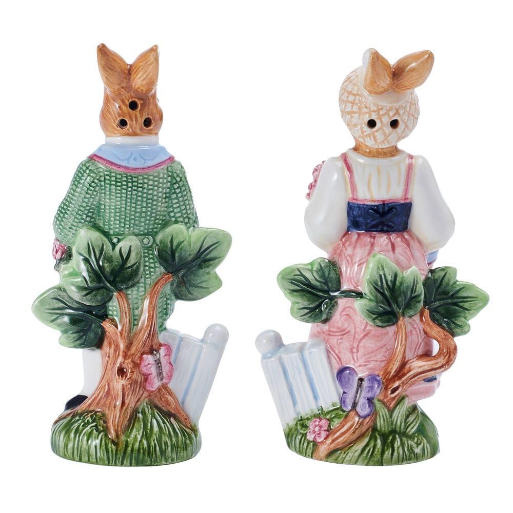 Fitz And Floyd Jardin Rabbit Salt And Pepper Set
