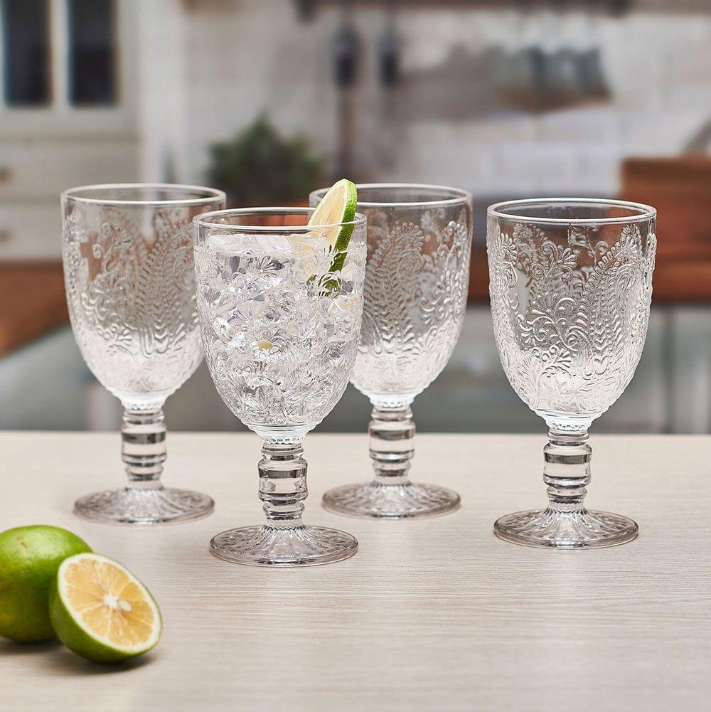 fitz and floyd Maddi Goblets Set of 4 Clear