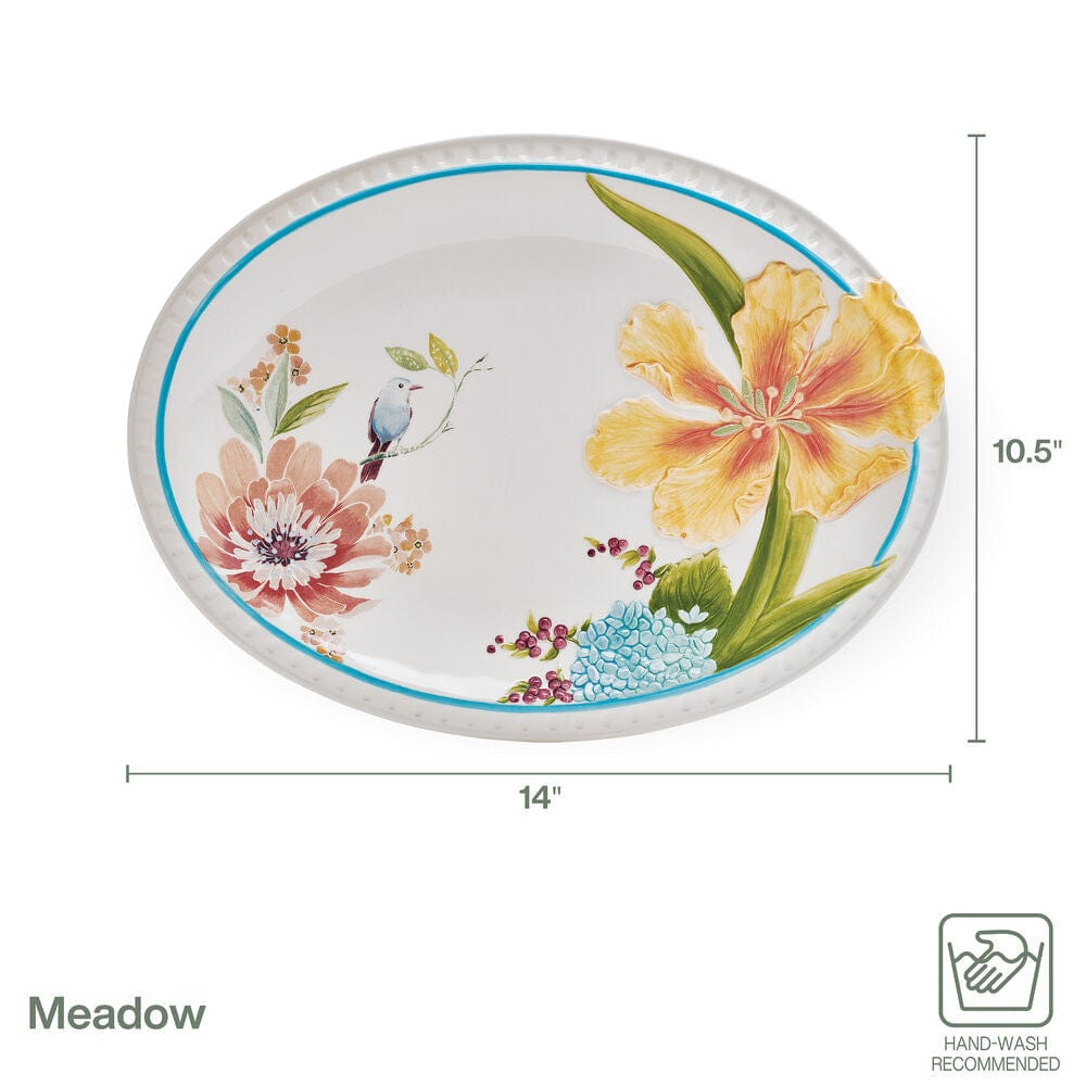 Fitz And Floyd Meadow Platter 14.25 IN