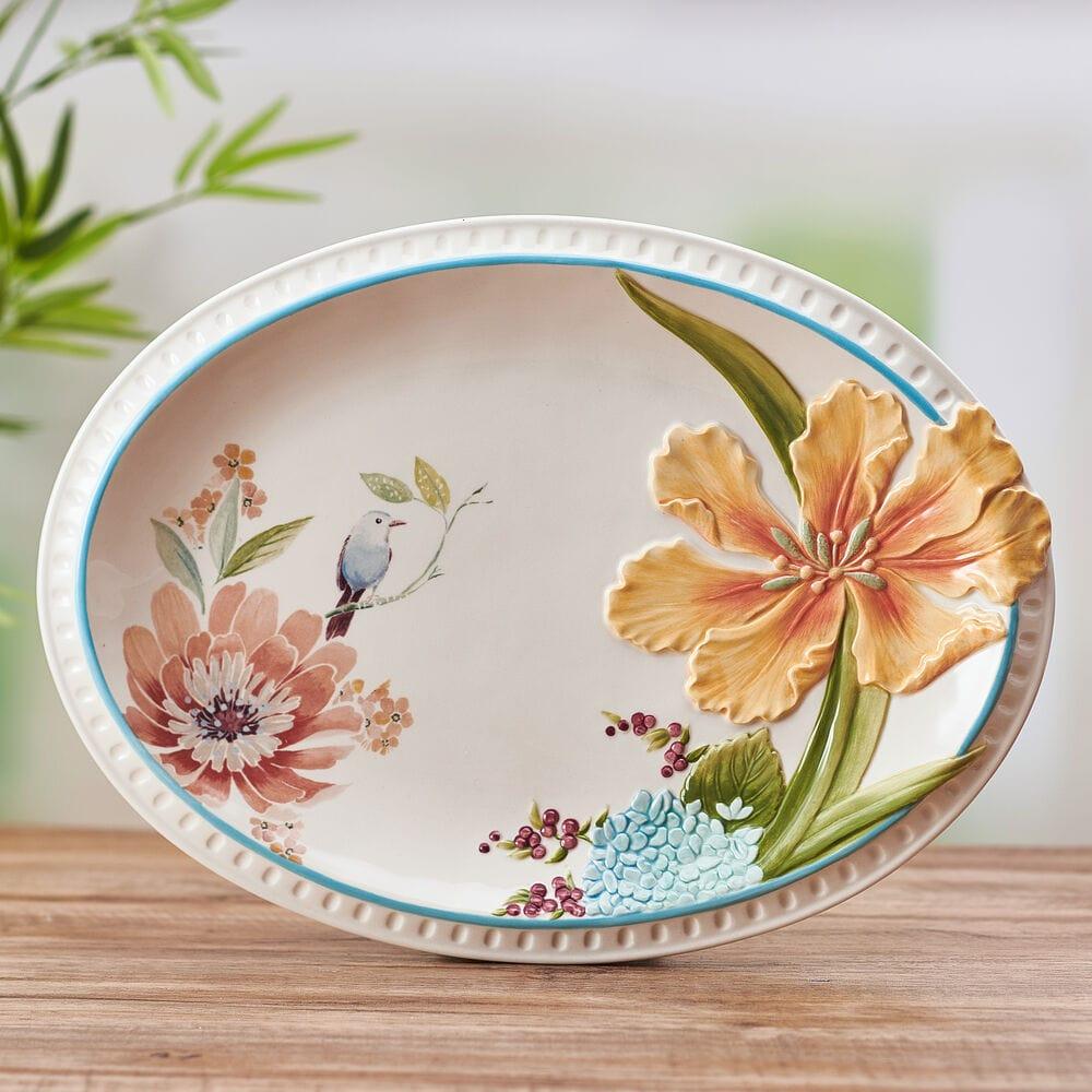 fitz and floyd Meadow Platter 14.25 IN