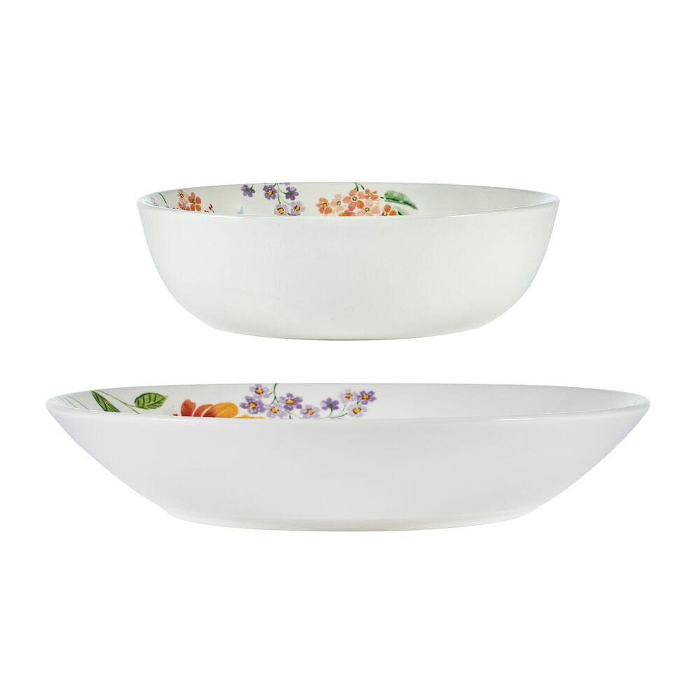 Fitz And Floyd Meadow Set Of 2 Serving Bowls