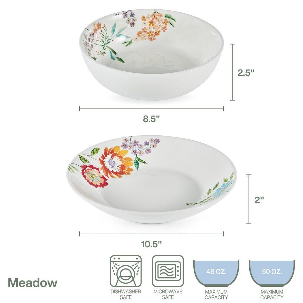 Fitz And Floyd Meadow Set Of 2 Serving Bowls