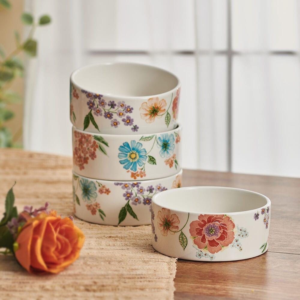 fitz and floyd Meadow Set of 4 Snack Bowls