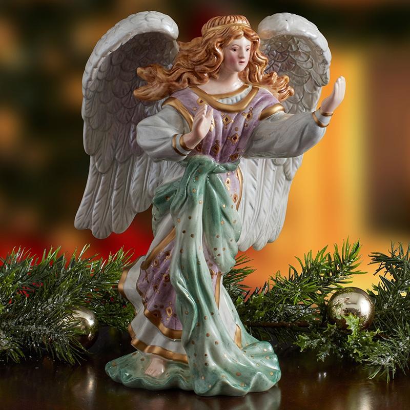 Fitz And Floyd Nativity Angel Figurine 10.35 IN