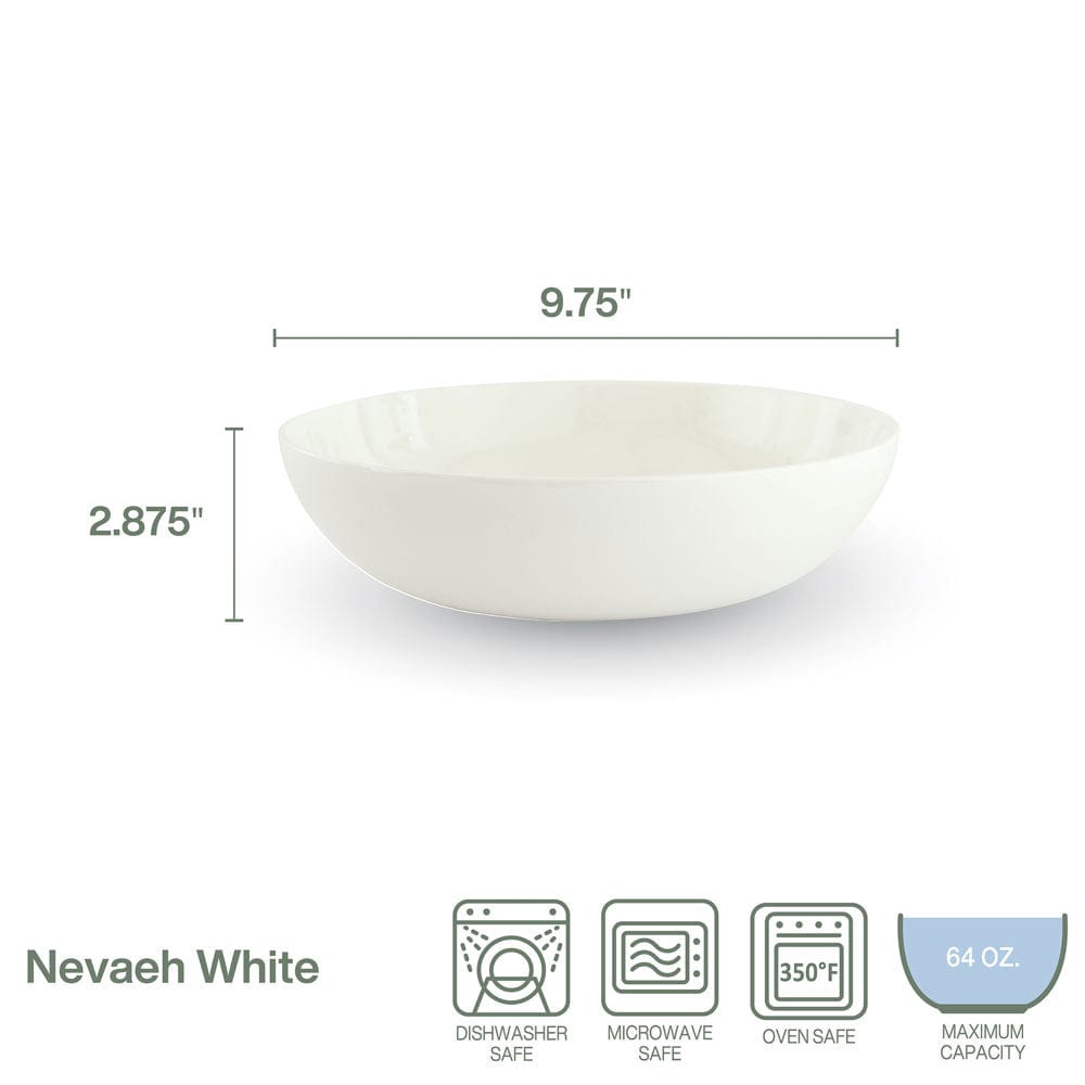 Fitz And Floyd Nevaeh White Vegetable Serving Bowl