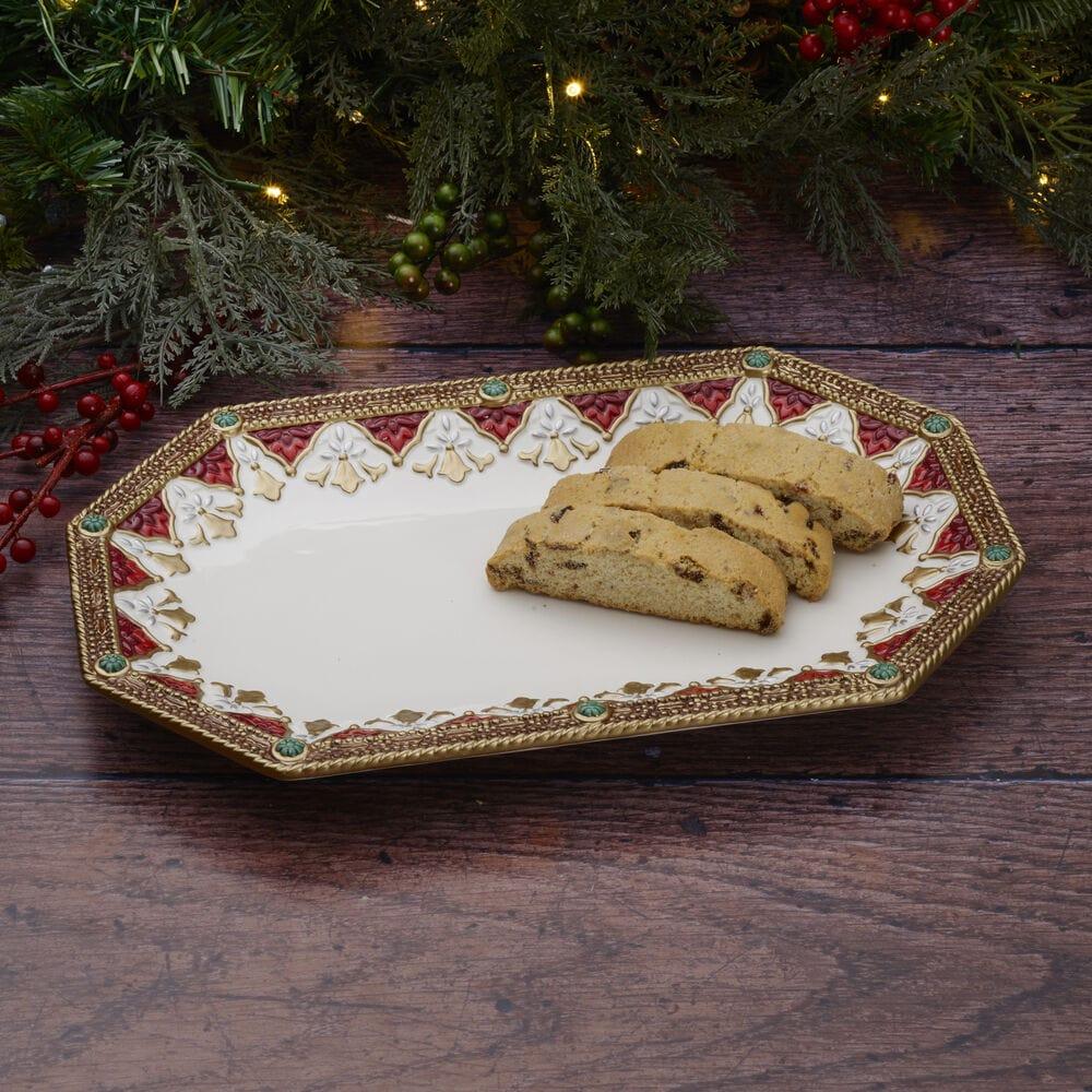 fitz and floyd Noel Holiday Platter 13.75 IN