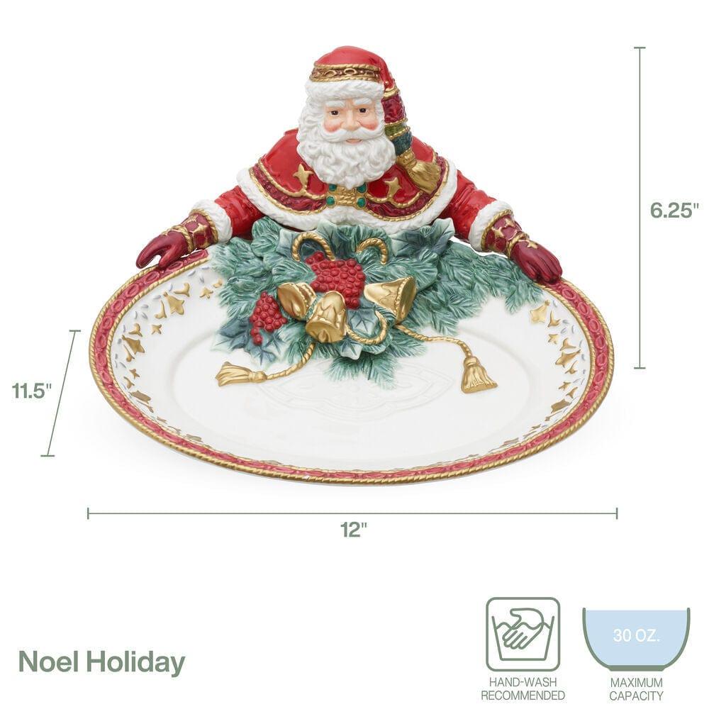 Fitz And Floyd Noel Holiday Santa Serving Bowl