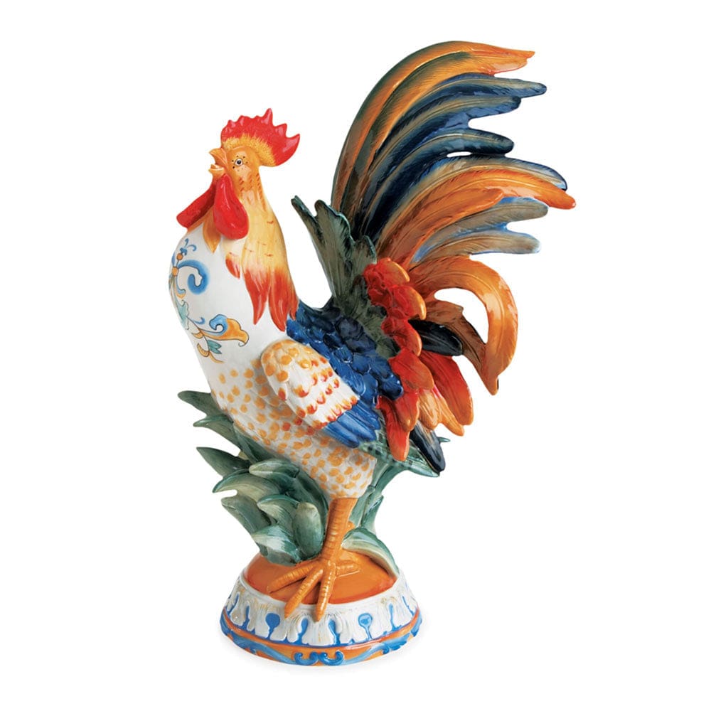 Fitz And Floyd Ricamo Rooster Figurine 20.5 IN