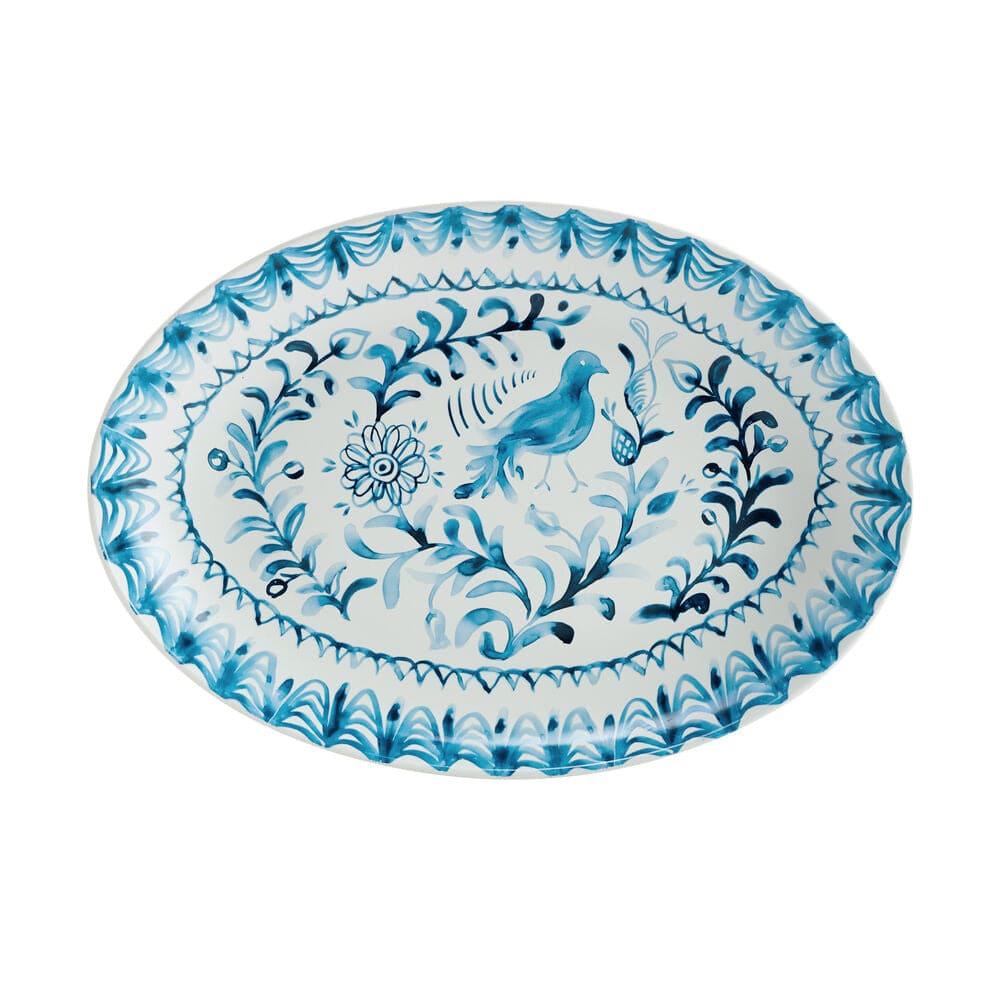 Fitz And Floyd Sicily Blue Oval Serving Platter