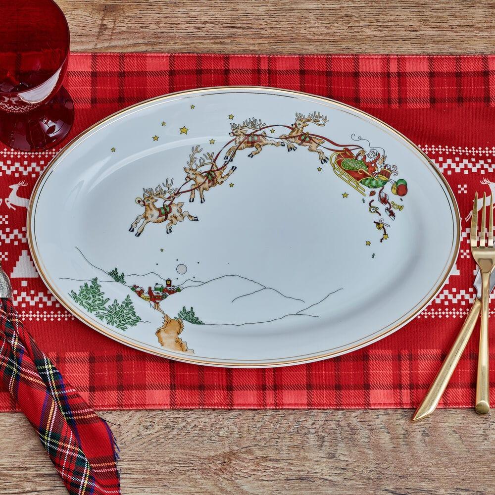 fitz and floyd St. Nicholas Gold Platter 14 IN