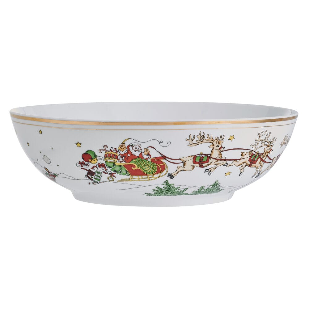 Fitz And Floyd St. Nicholas Gold Serving Bowl
