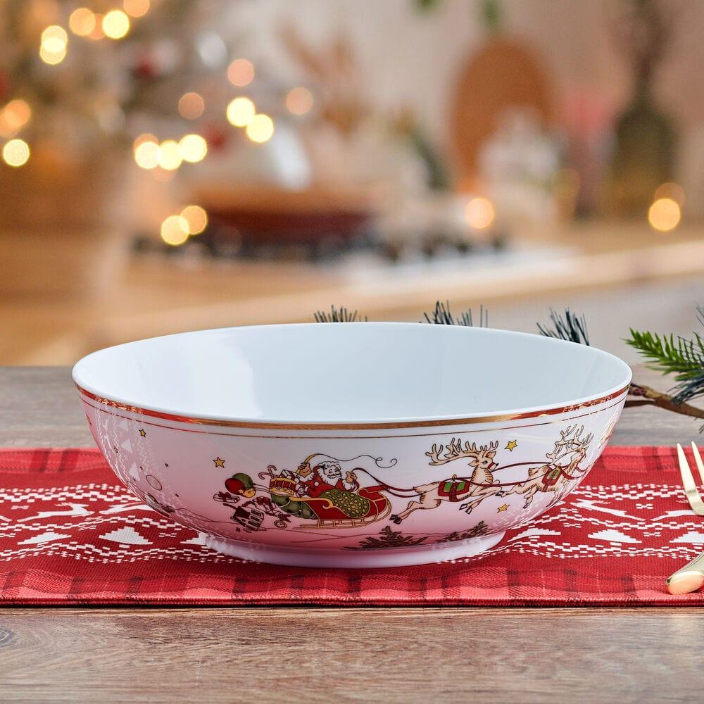 fitz and floyd St. Nicholas Gold Serving Bowl