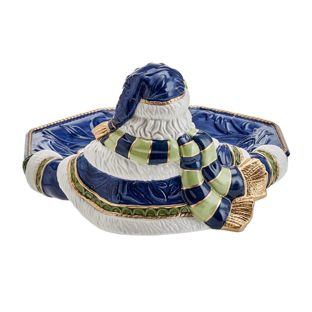 Fitz And Floyd Telluride Blue Santa Serving Bowl