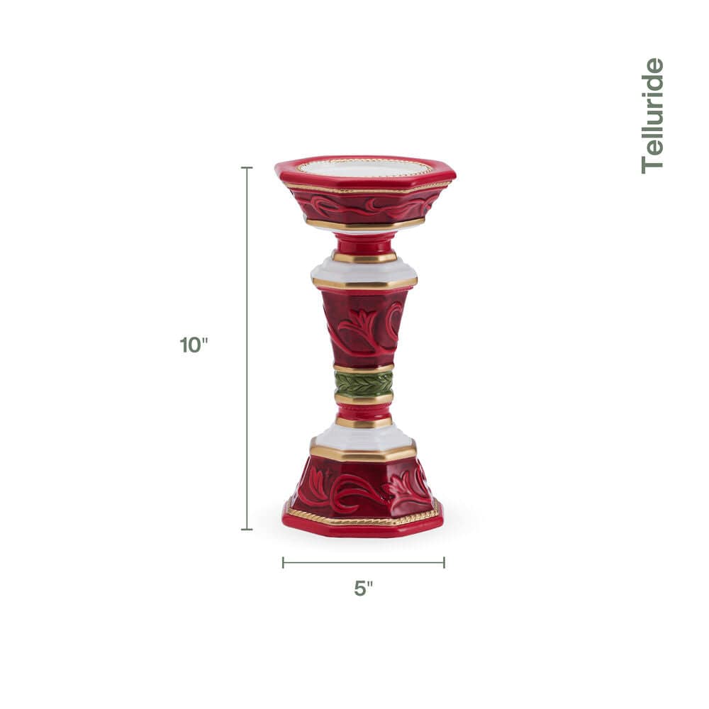 Fitz And Floyd Telluride Pillar Candleholder 10 IN