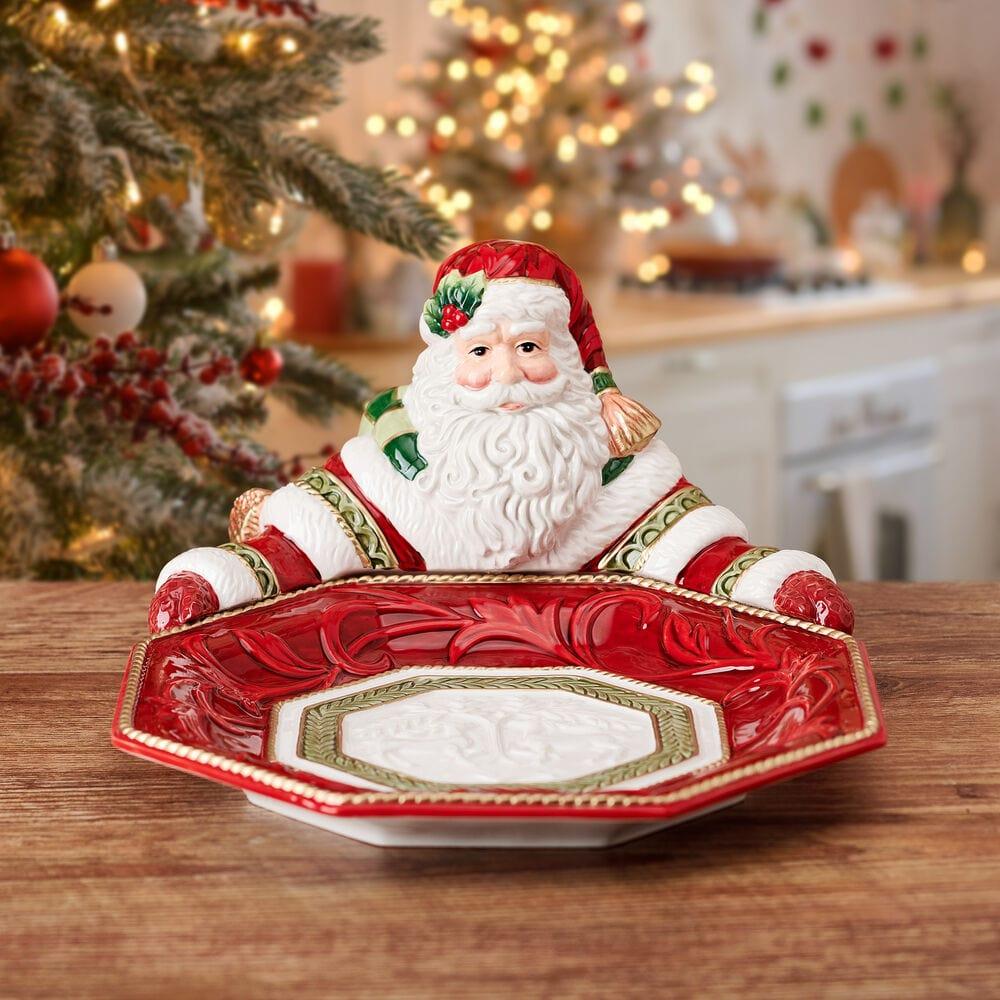 fitz and floyd Telluride Santa Serving Bowl