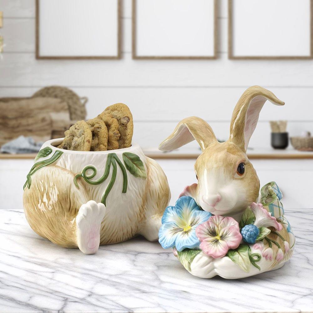 Fitz And Floyd Toulouse Rabbit Cookie Jar Figurine