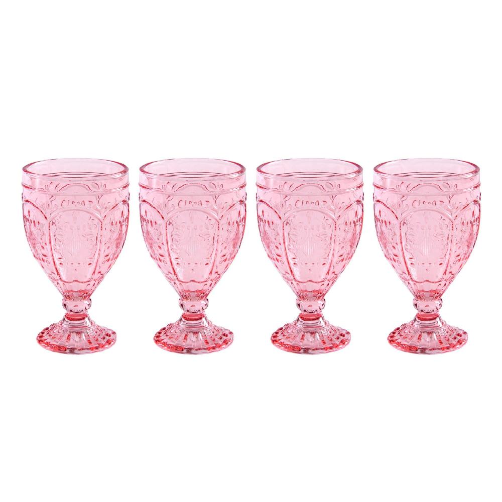 Fitz And Floyd Trestle Goblets Set Of 4 Blush