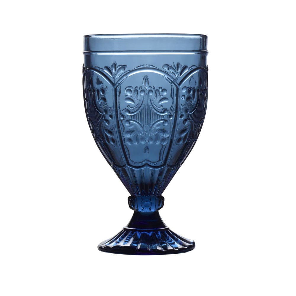 Fitz And Floyd Trestle Goblets Set Of 4 Indigo