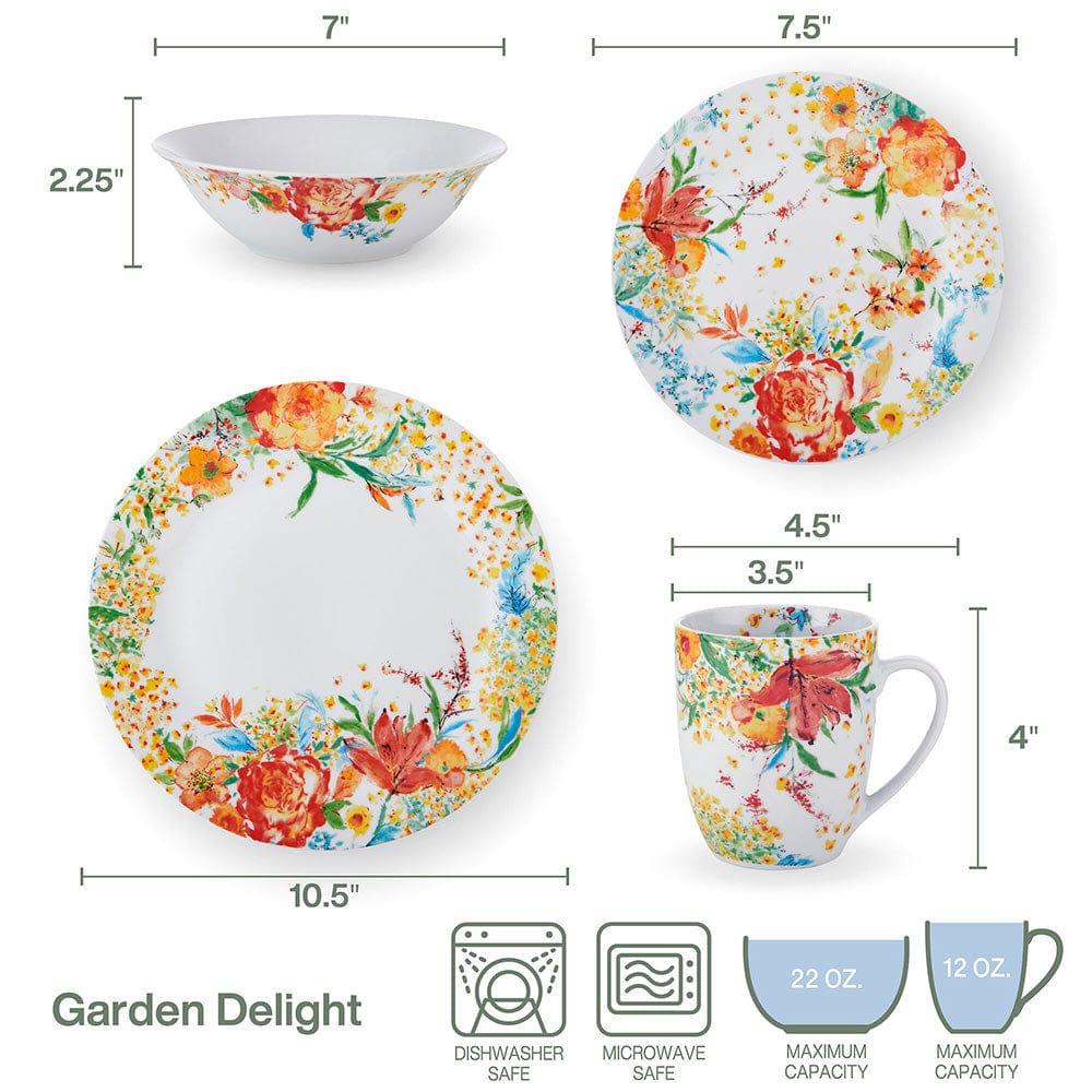 Fitz And Floyd Garden Delight 32 Piece Dinnerware Set Service For 8
