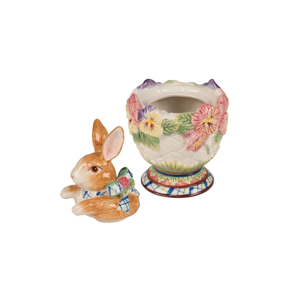 Fitz And Floyd Halcyon Rabbit Sugar And Creamer Set
