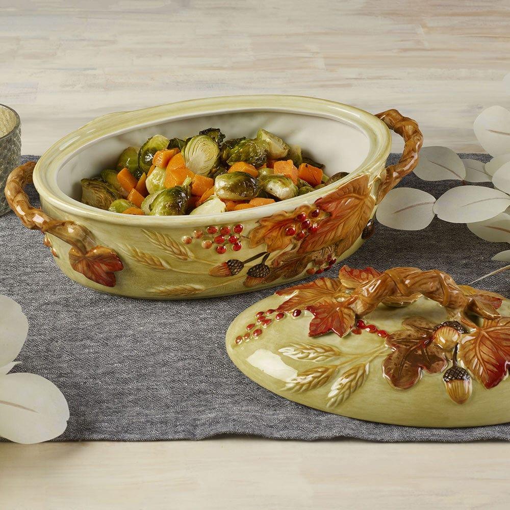 Fitz And Floyd Harvest Covered Vegetable Serve Bowl