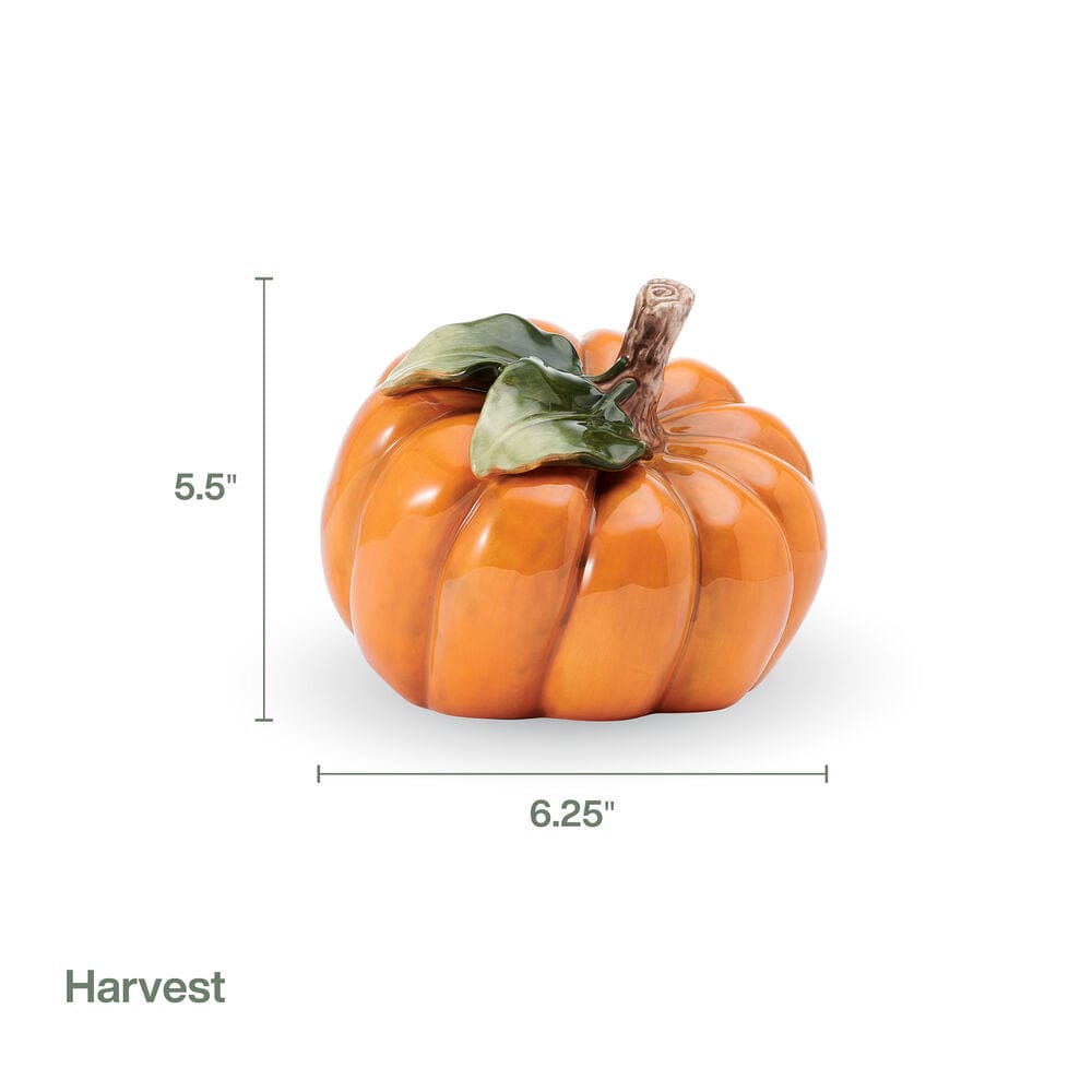 Fitz And Floyd Harvest Halloween Side Pumpkin Figurine