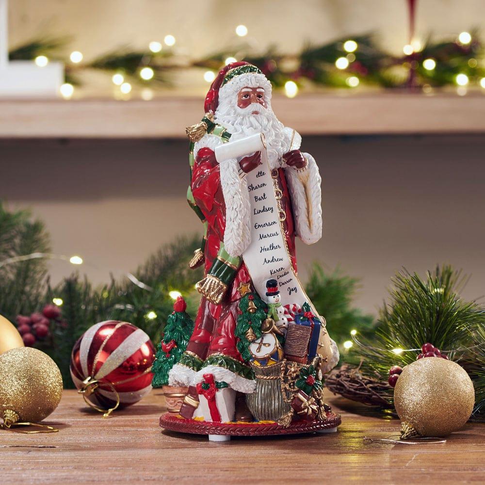 Fitz And Floyd Holiday Home African American Musical Figurine Jolly Ole Saint Nicholas 10.75 IN