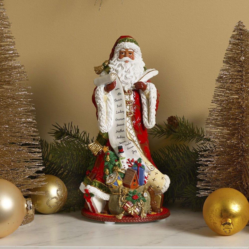 fitz and floyd Holiday Home African American Musical Figurine Jolly Ole Saint Nicholas 10.75 IN