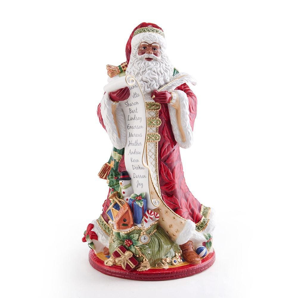 Fitz And Floyd Holiday Home African American Santa Figurine 18.75 IN