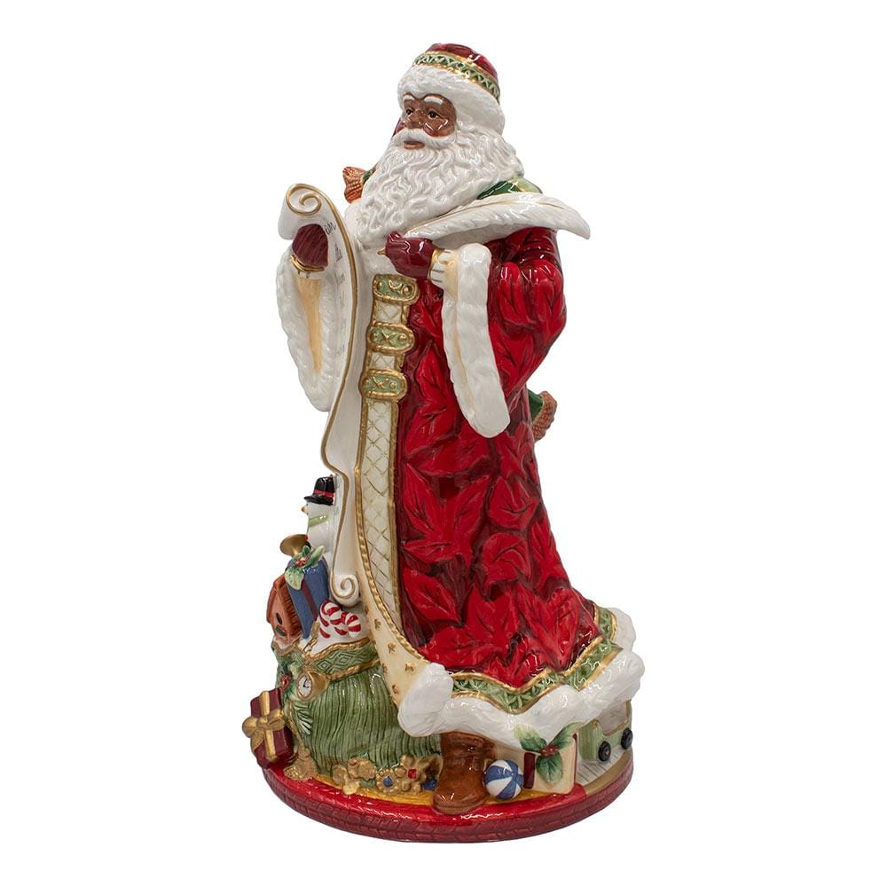 Fitz And Floyd Holiday Home African American Santa Figurine 18.75 IN
