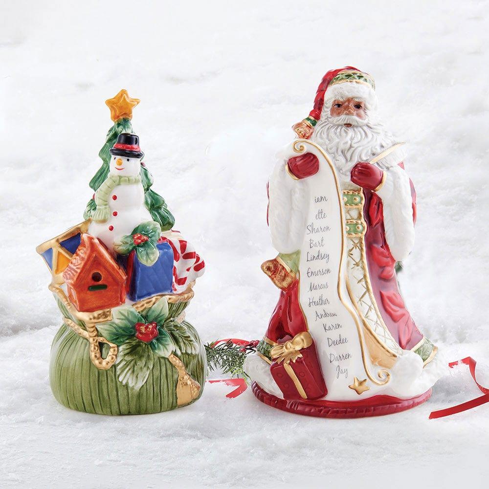Fitz And Floyd Holiday Home African American Santa Salt And Pepper Set