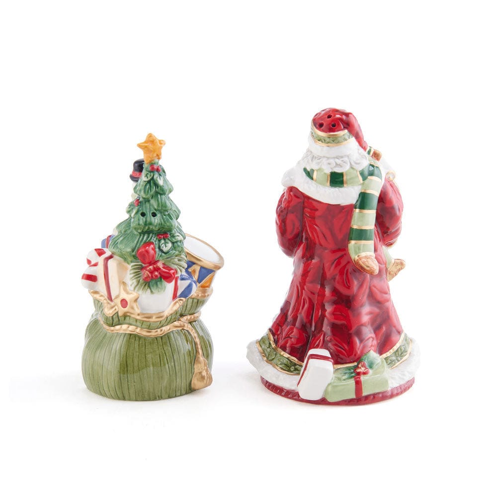 Fitz And Floyd Holiday Home African American Santa Salt And Pepper Set