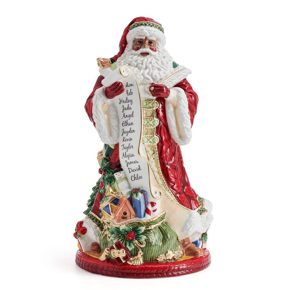 Fitz And Floyd Holiday Home African American Studio Santa Figurine 13 IN