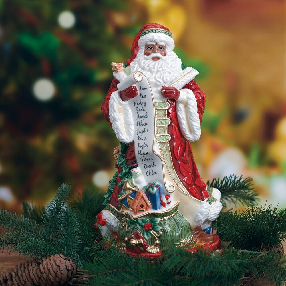 Fitz And Floyd Holiday Home African American Studio Santa Figurine 13 IN