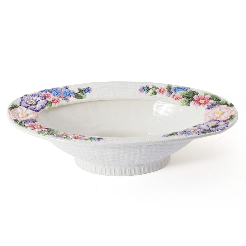 Fitz And Floyd Jardin Centerpiece Serving Bowl 18 IN