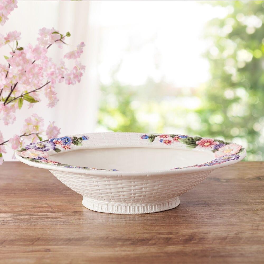 Fitz And Floyd Jardin Centerpiece Serving Bowl 18 IN