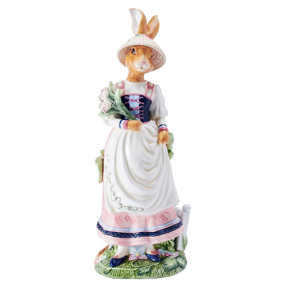 Fitz And Floyd Jardin Rabbit Female Figurine 17.25 IN